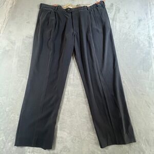 Tommy Bahama Mens St Thomas Silk Blend Chino Pants Sz 48x32 Blue Pleat Trouser